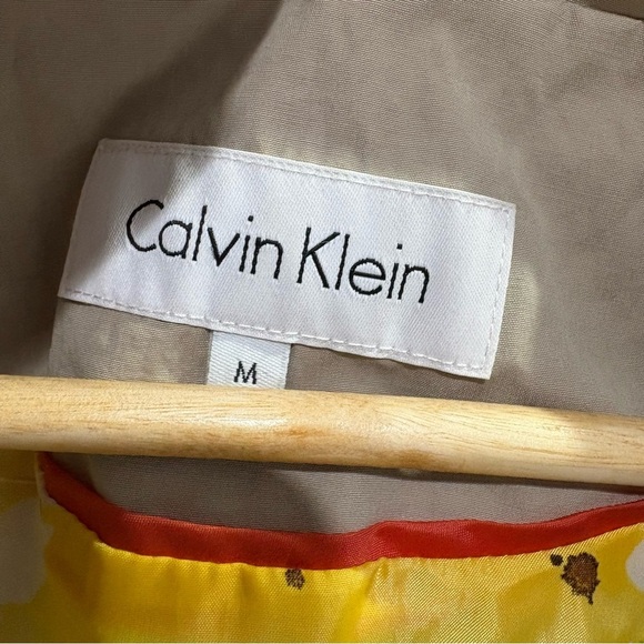 Calvin Klein Tan Trench Coat Relaxed Fit - Picture 8 of 14